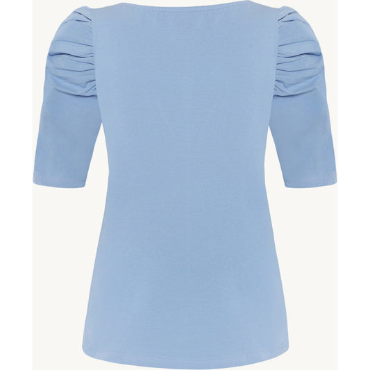 CLAIRE CWAdrienne draped T-Shirt T-shirt L/S 3194 Vista Blue