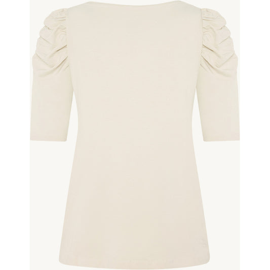 CLAIRE CWAdrienne draped T-Shirt T-shirt L/S 3261 Sand Stone
