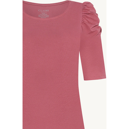 CLAIRE CWAdrienne draped T-Shirt T-shirt L/S 3726 Rose Wine