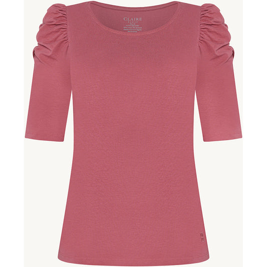 CLAIRE CWAdrienne draped T-Shirt T-shirt L/S 3726 Rose Wine