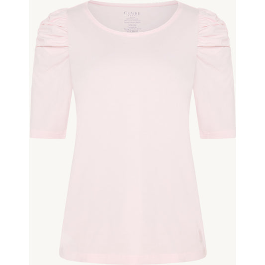 CLAIRE CWAdrienne draped T-Shirt T-shirt L/S 4306 Pink Touch