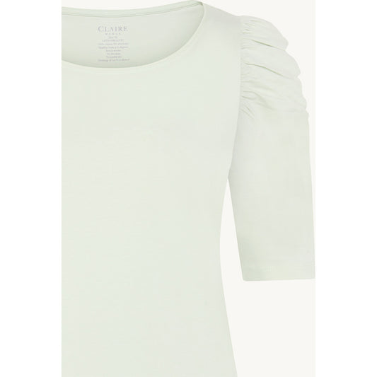 CLAIRE CWAdrienne draped T-Shirt T-shirt L/S 4422 Pale Aqua