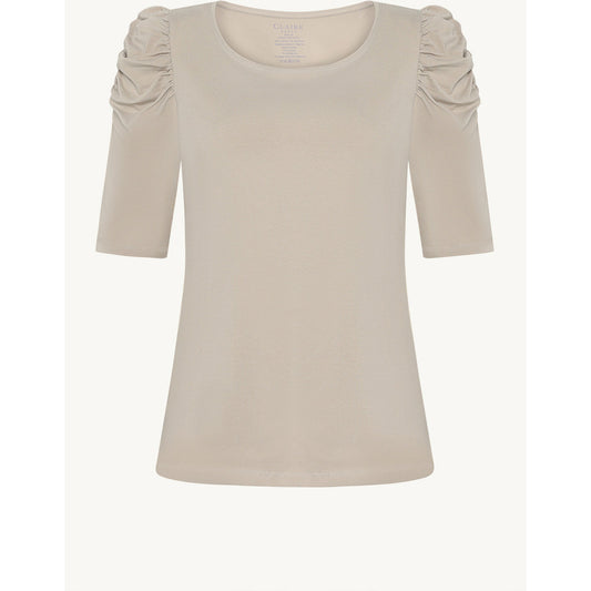 CLAIRE CWAdrienne draped T-Shirt T-shirt L/S 4538 Feather