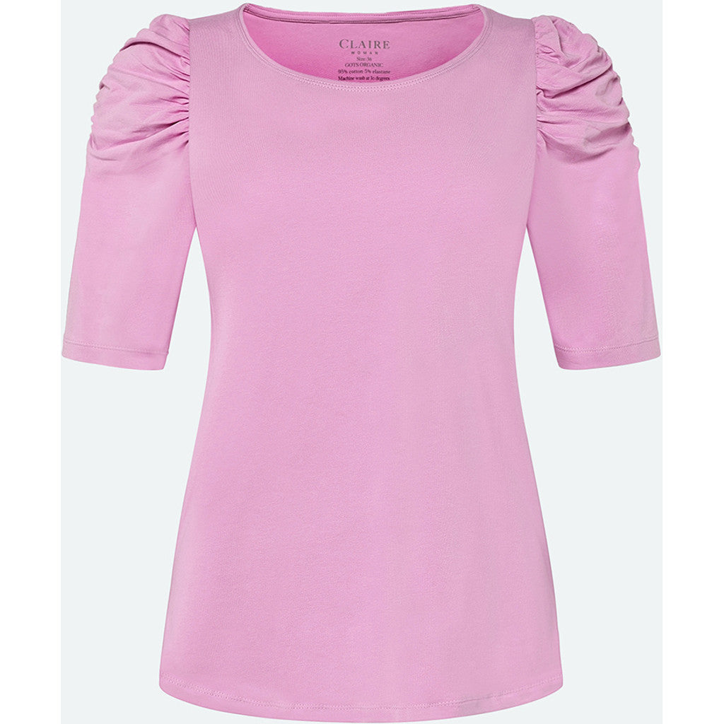 CLAIRE CWAdrienne draped T-Shirt T-shirt L/S 4712 Violet Ice