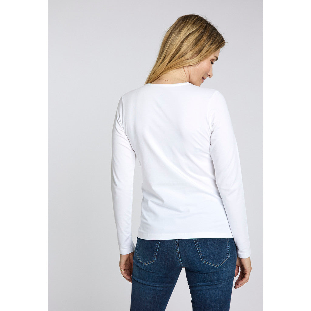 CLAIRE CWAmy T-shirt L/S 3246 White