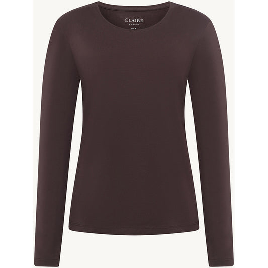 CLAIRE CWAmy T-shirt L/S 4565 Chocolate