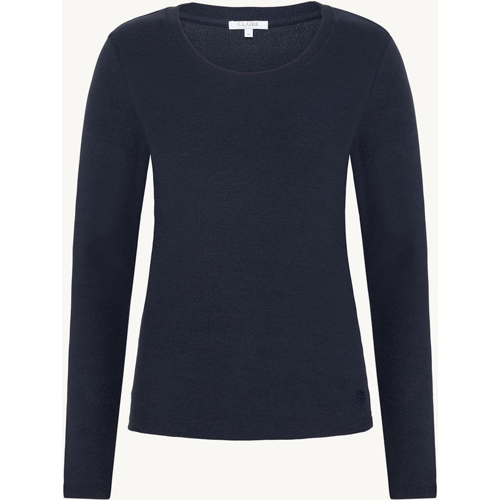 CLAIRE CWAshley T-shirt L/S 3151 Dark Navy
