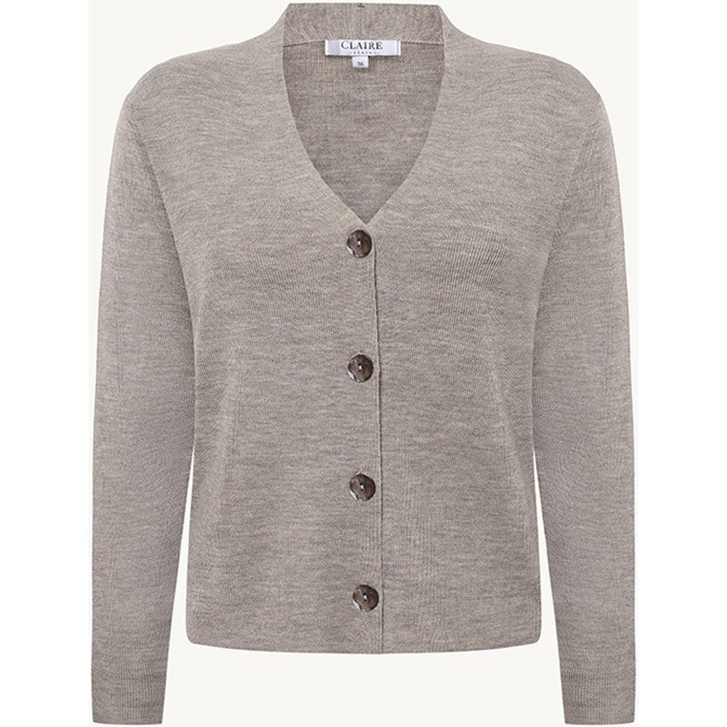 CLAIRE CWCait Cardigan 14522 Fossil Melange