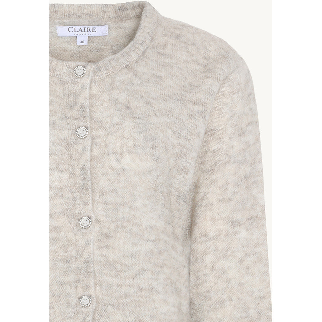 CLAIRE CWClaire Cardigan 13272 Snow White Melange