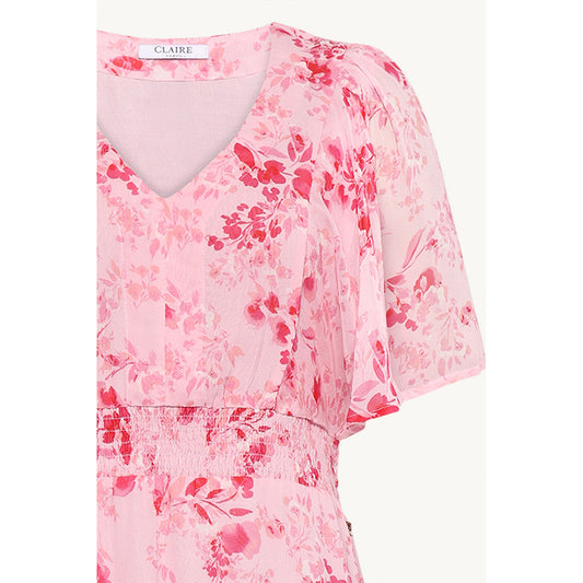 CLAIRE CWDanijela Faded Flowers Dresses 4318 Pink Tulle