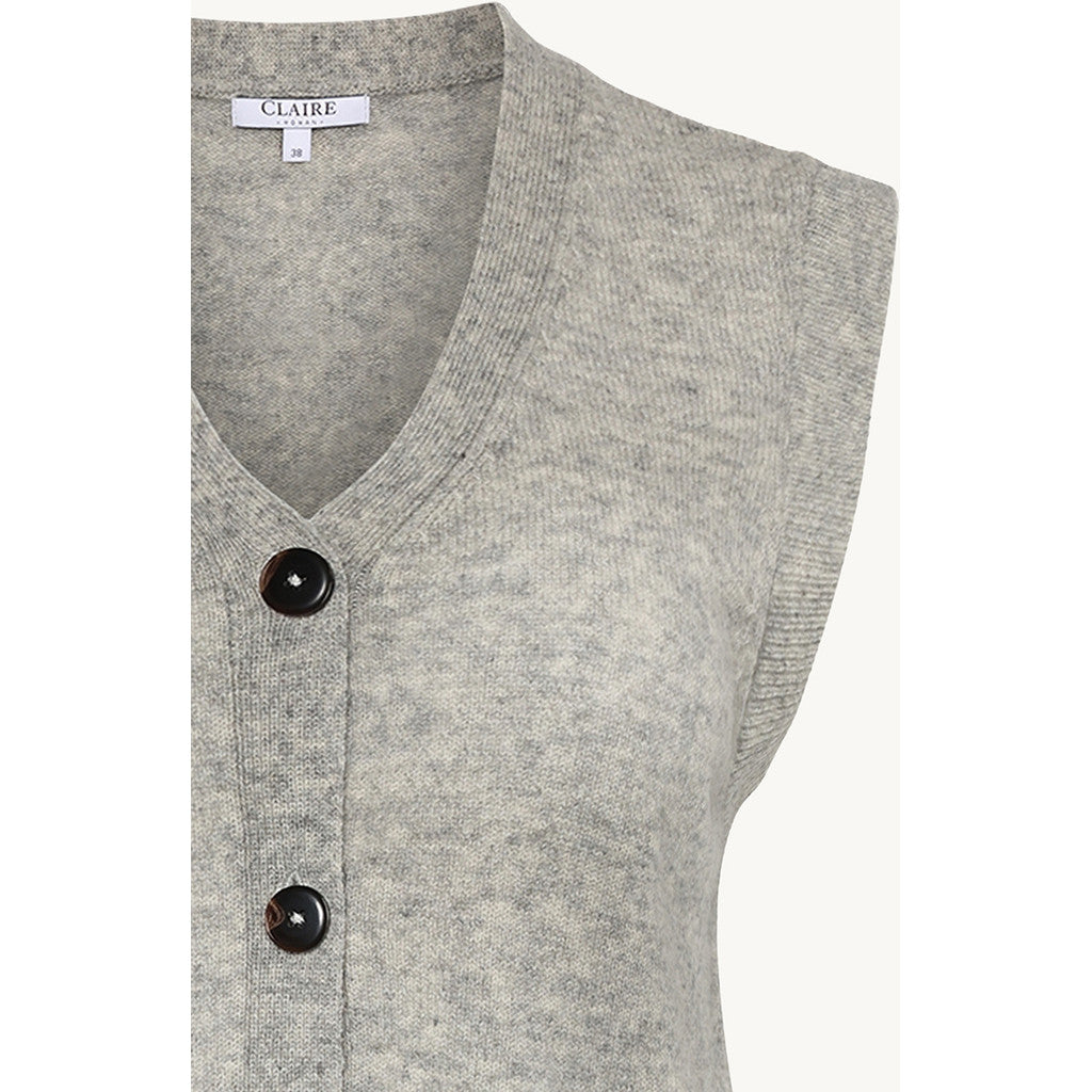 CLAIRE CWEllie Knitwear 1218 Soft Grey Melange