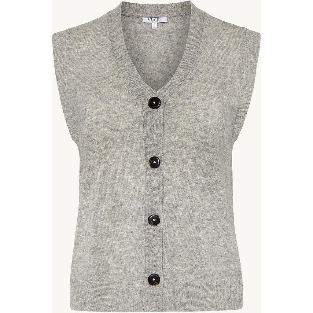 CLAIRE CWEllie Knitwear 1218 Soft Grey Melange