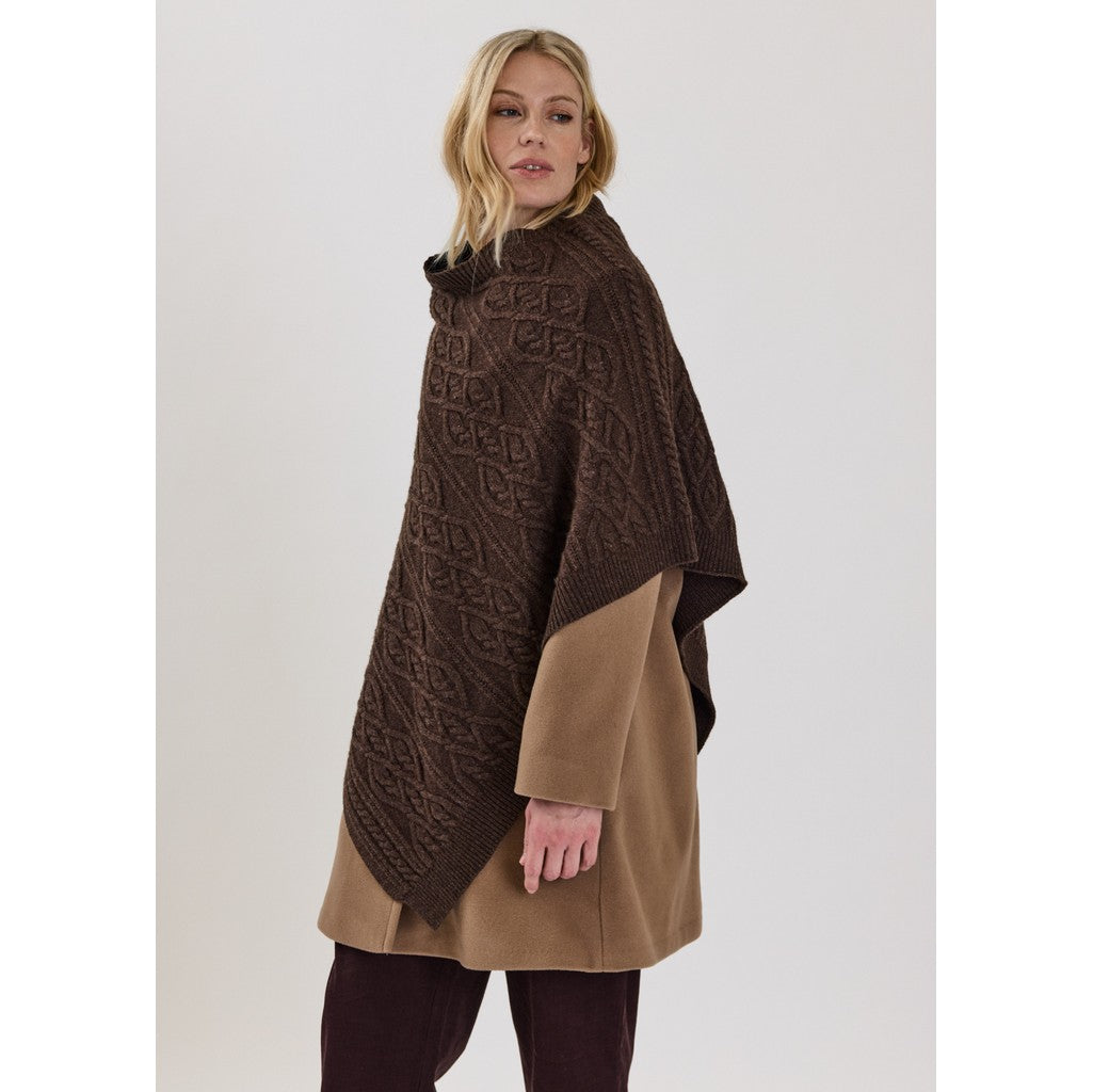 CLAIRE CWFeluca Poncho 14565 Chocolate Melange