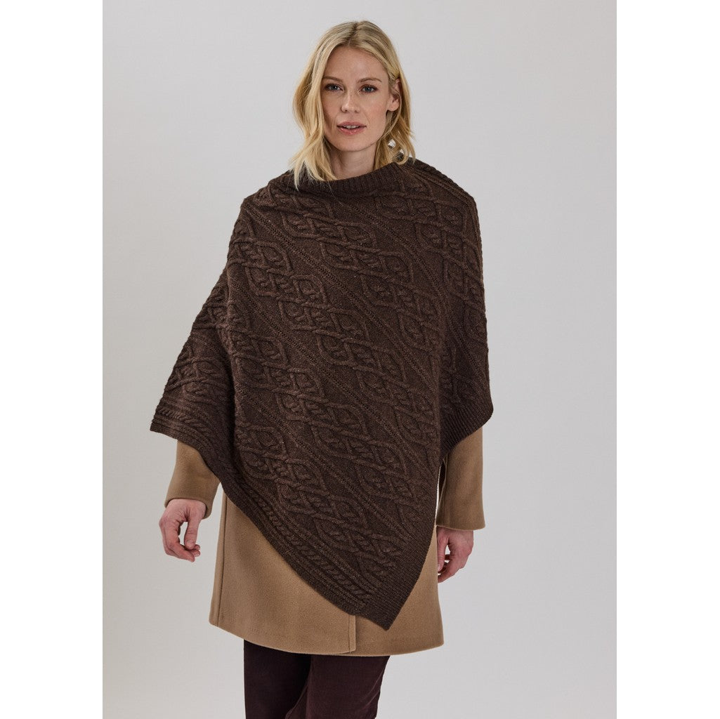CLAIRE CWFeluca Poncho 14565 Chocolate Melange
