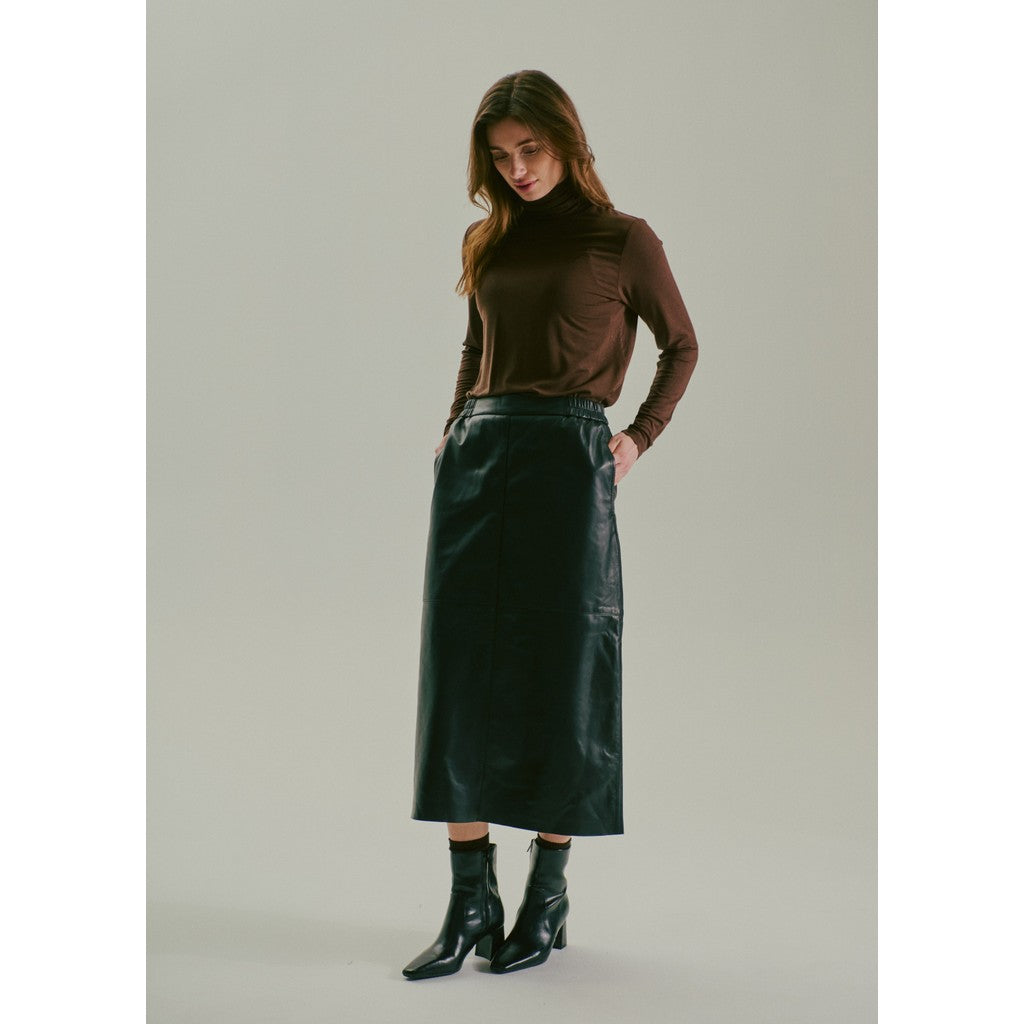 CLAIRE CWNugga Leather skirt Skirts 3244 Black