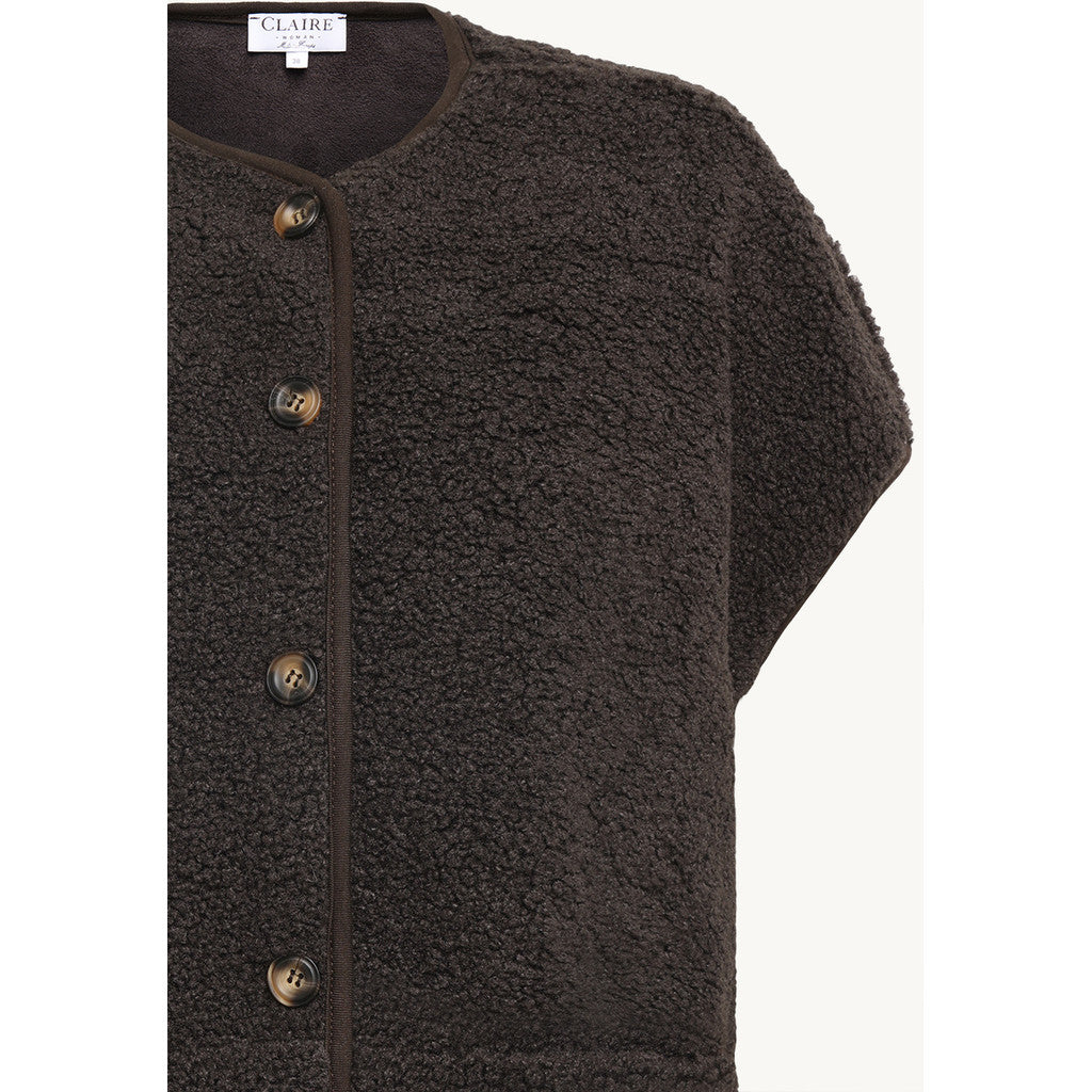 CLAIRE CWOria Waistcoat 4565 Chocolate