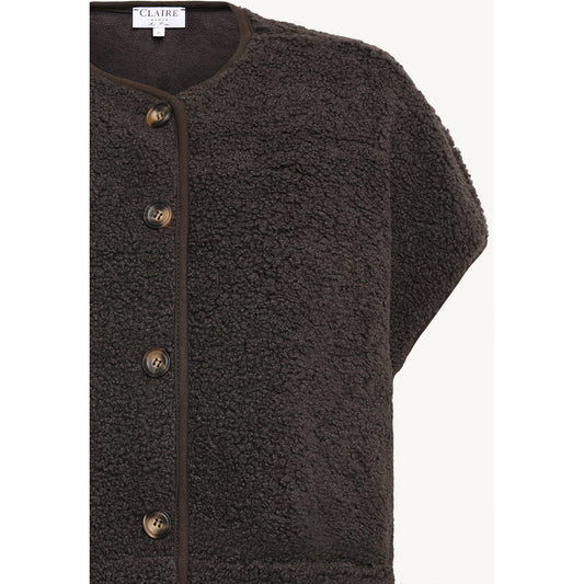 CLAIRE CWOria Waistcoat 4565 Chocolate