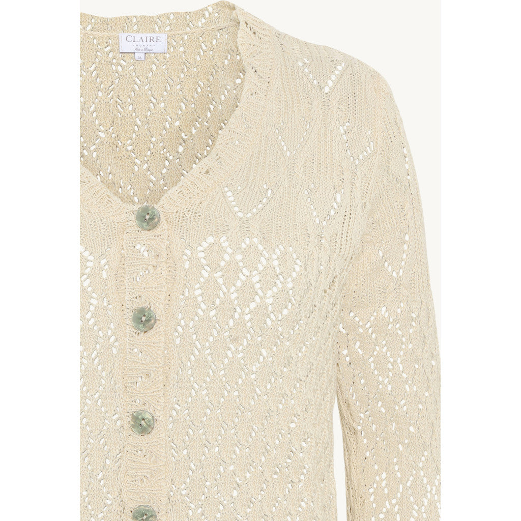 CLAIRE CWPernilla Cardigan 13261 Sand Stone Melange