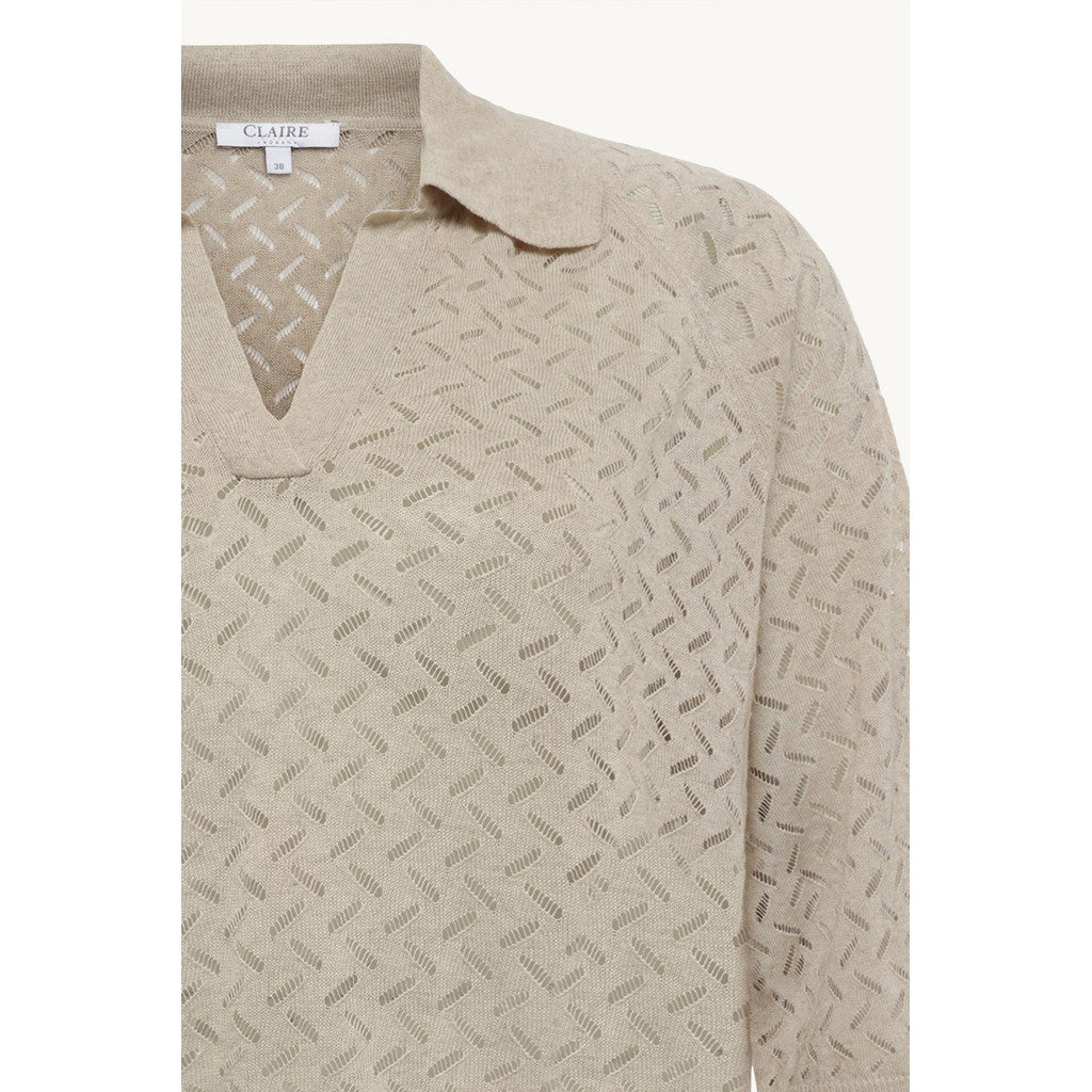 CLAIRE CWPerri Pullover 13261 Sand Stone Melange