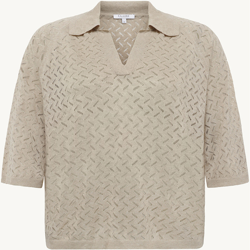 CLAIRE CWPerri Pullover 13261 Sand Stone Melange