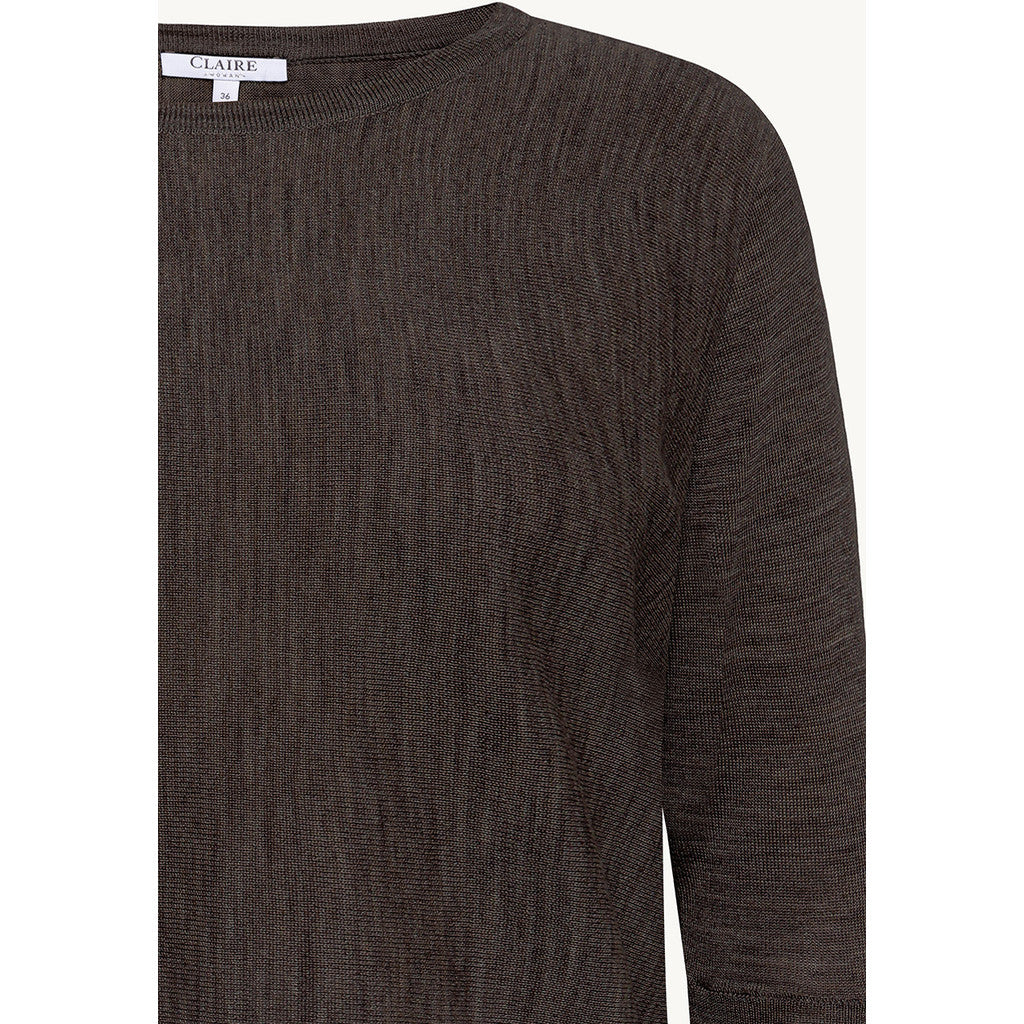 CLAIRE CWPippa Pullover 14579 Hot Fudge Melange