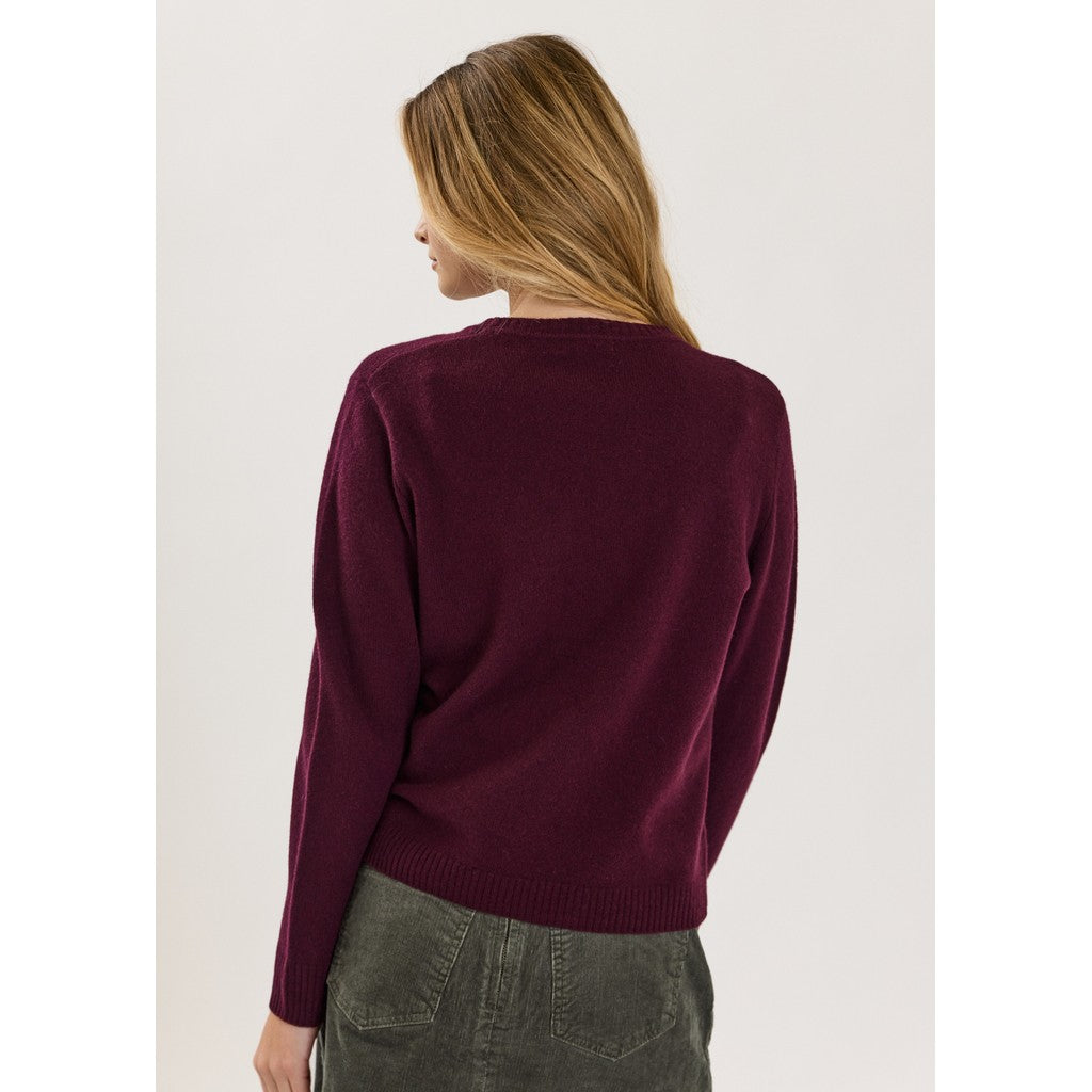 CLAIRE CWPreet Pullover 14381 Fig Melange