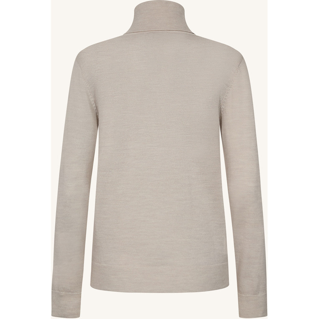 CLAIRE CWPriscilla Roll neck Knitwear 13261 Sand Stone Melange