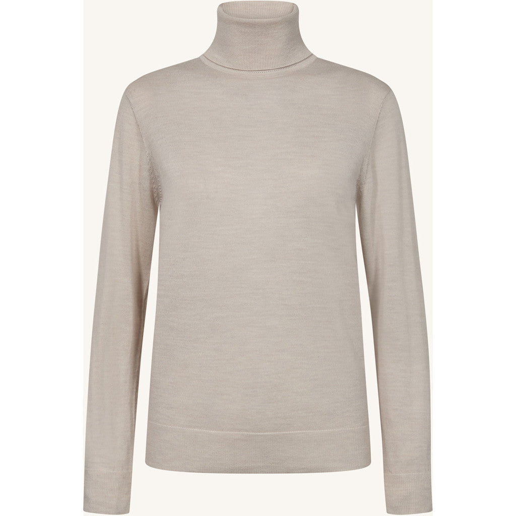 CLAIRE CWPriscilla Roll neck Knitwear 13261 Sand Stone Melange