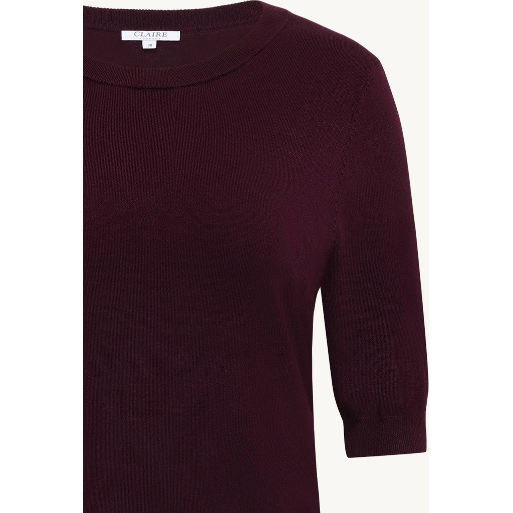 CLAIRE CWPutri Pullover 13748 Wine Melange