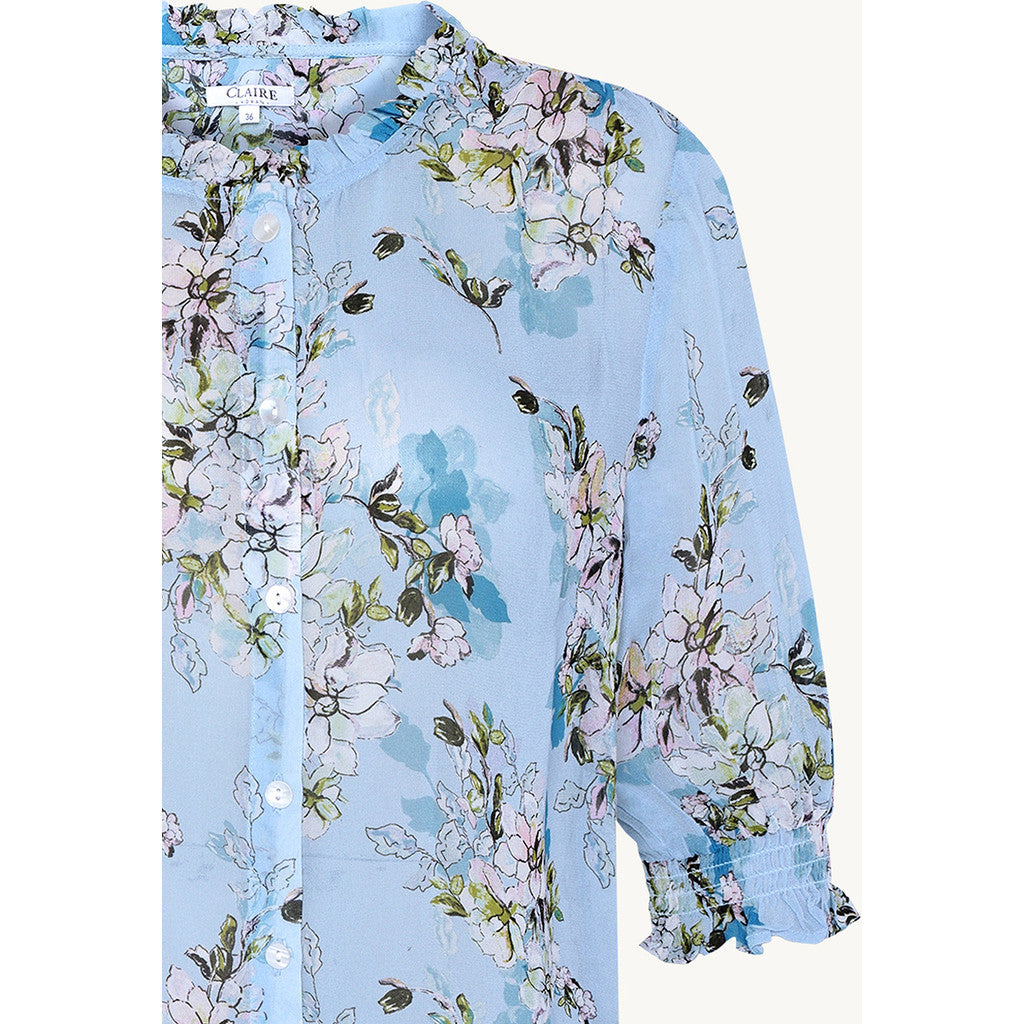 CLAIRE CWRegitse Flower Leaves Shirts 3185 Serenity
