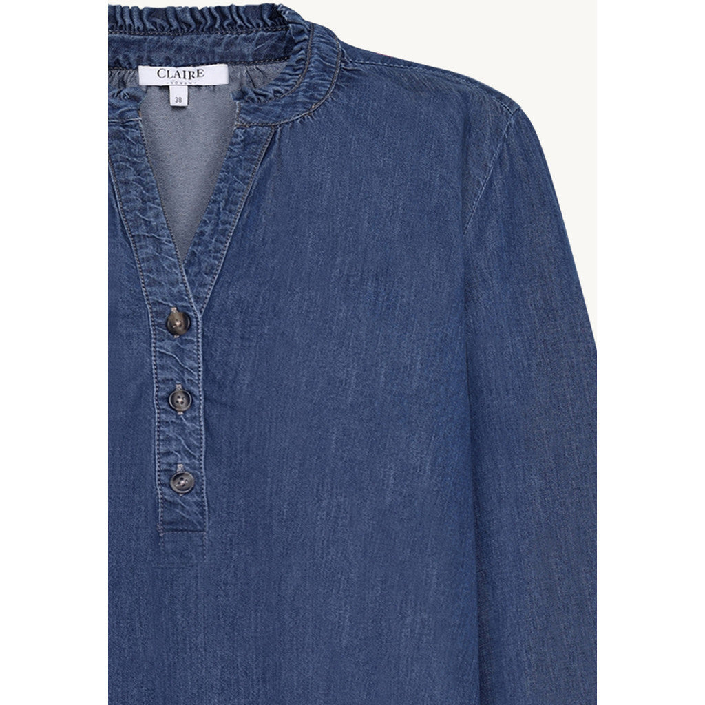 CLAIRE CWSahara Shirts 17 Medium Blue Denim