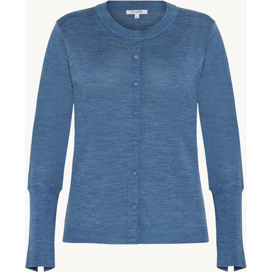CLAIRE Knit CWCandy Cardigan 14155 Blue Iris Melange