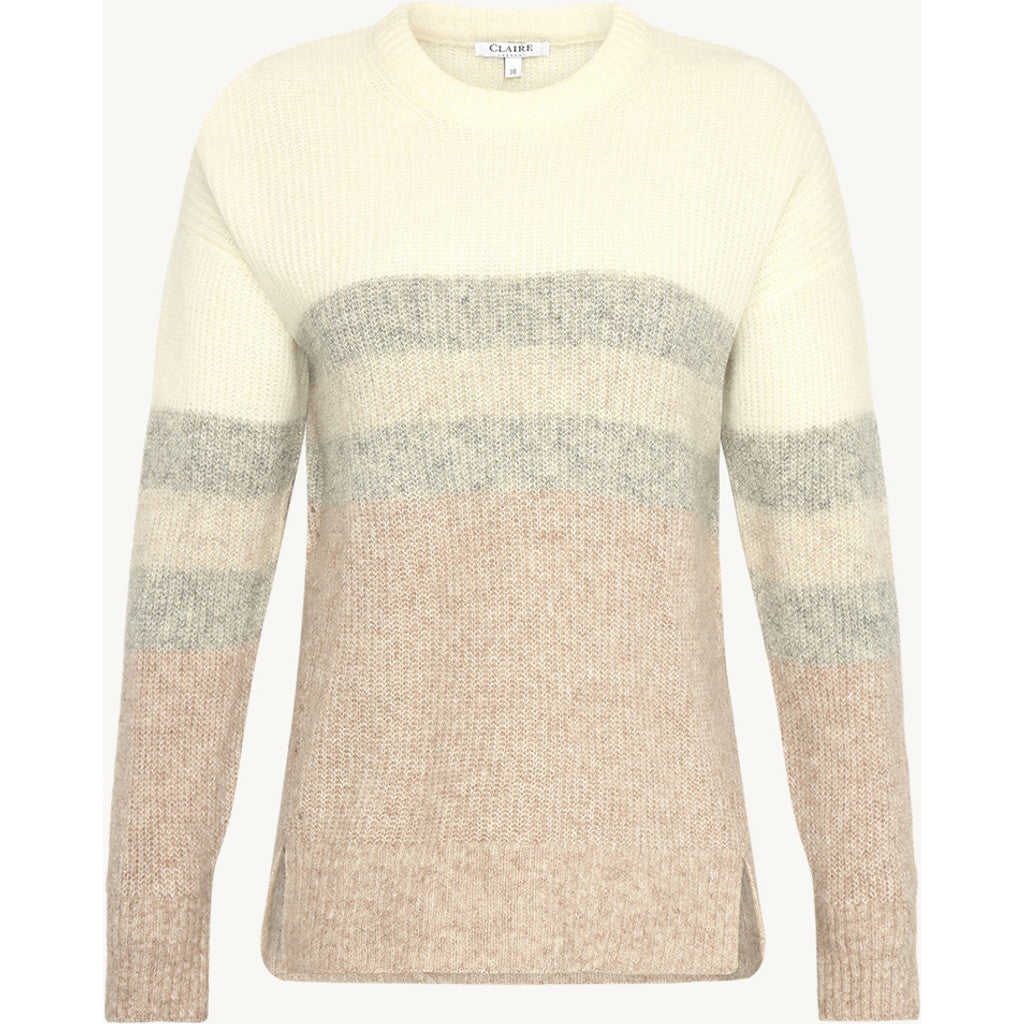 CLAIRE Knit CWPianna Stripe Pullover 13264 Atmosphere Melange