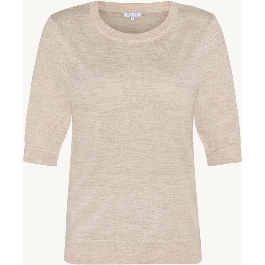 CLAIRE Knit CWPutri Pullover 13261 Sand Stone Melange