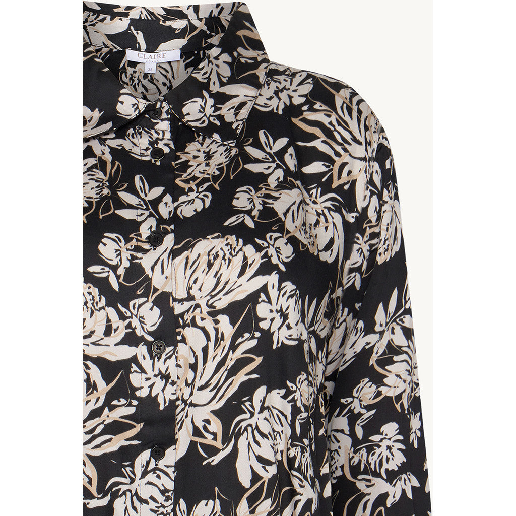 CLAIRE Shirt CWRenee Peonies Shirts 3244 Black