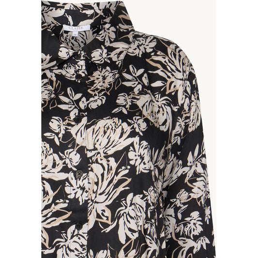 CLAIRE Shirt CWRenee Peonies Shirts 3244 Black