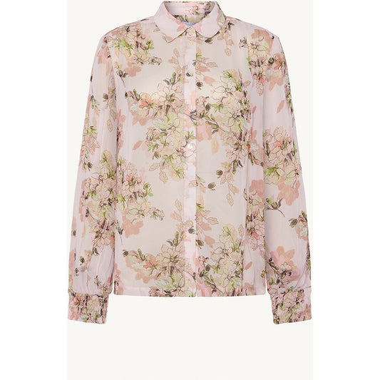 CLAIRE Shirt CWRenette Flower Leaves Shirts 4306 Pink Touch