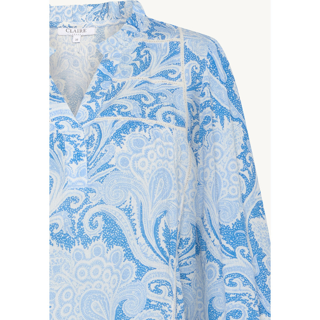 CLAIRE Shirt CWRine Old Paisley Shirts 4155 Blue Iris
