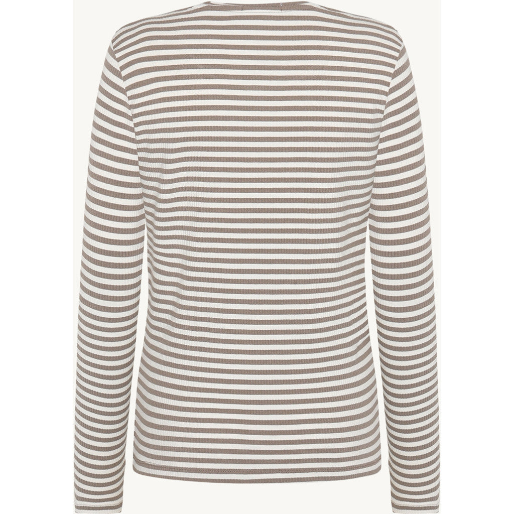 CLAIRE T-shirt CWAmy Stripe T-shirt L/S 4522 Fossil