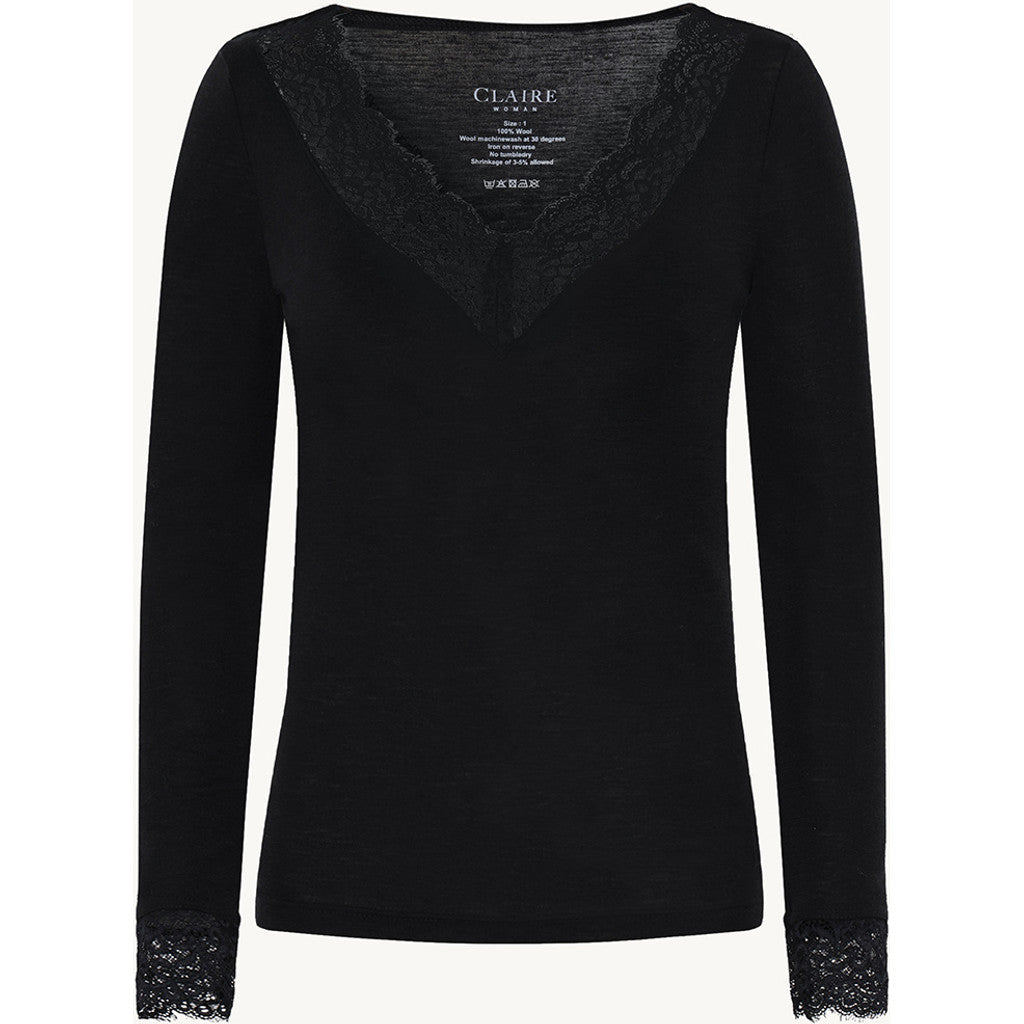 CLAIRE T-shirt CWAugustina T-shirt L/S 3244 Black